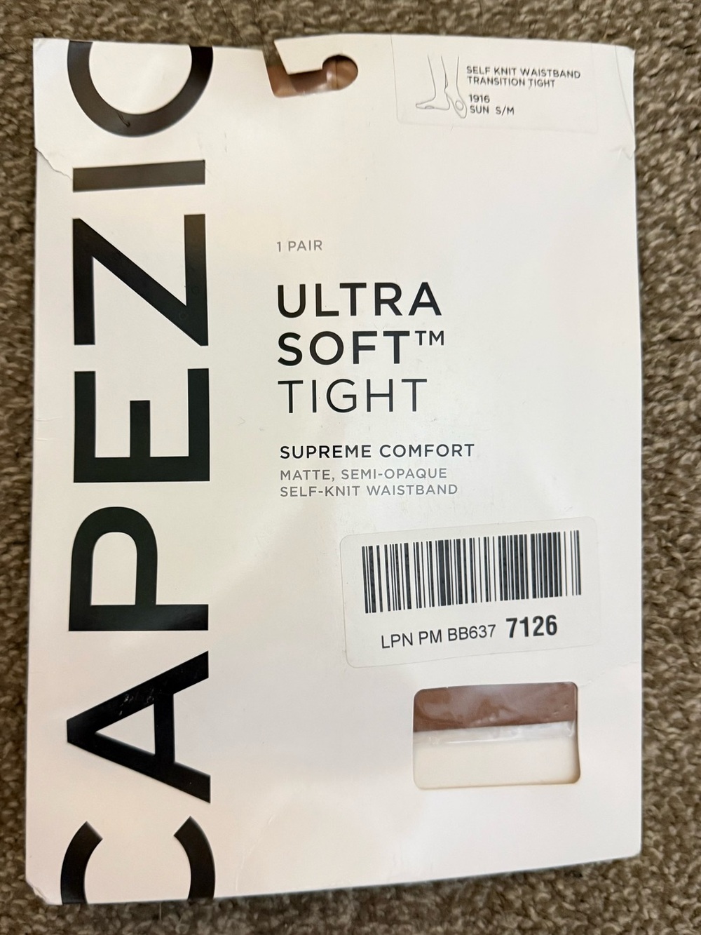 Capezio Ultra Soft Transition Tights Sun S/M